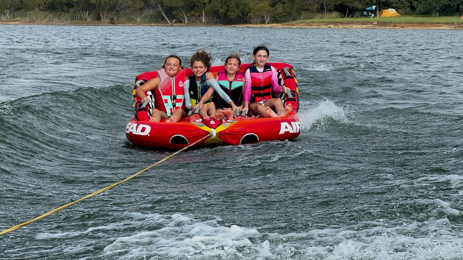 Tubing on the lake